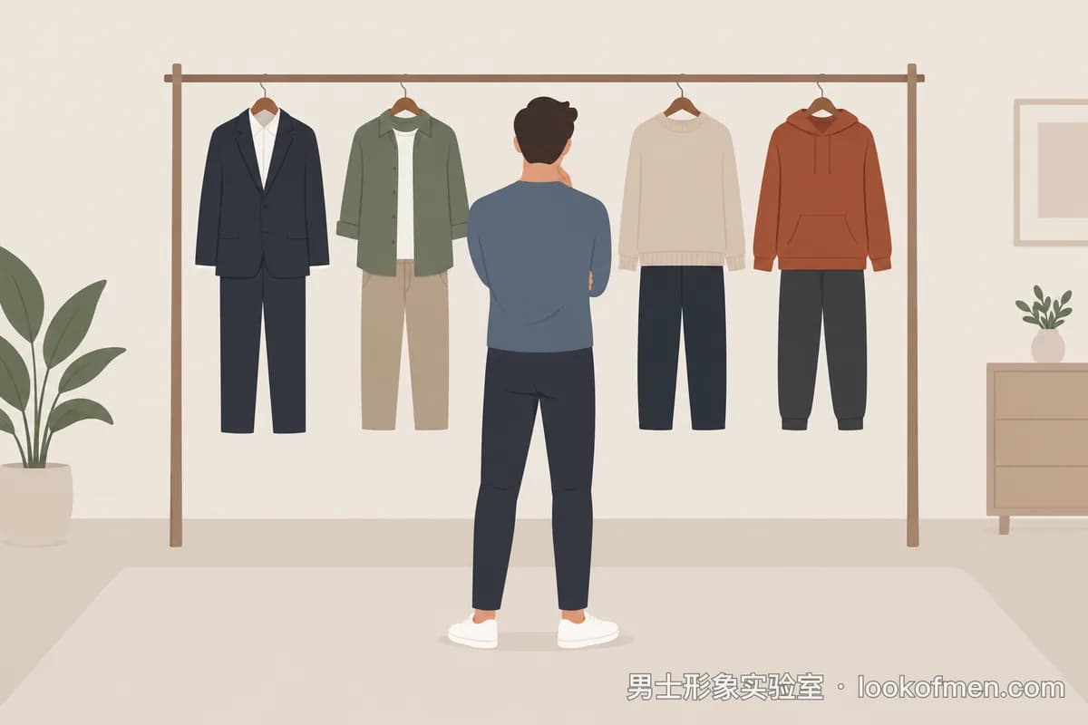 男生穿搭公式:按体型(瘦高 / 偏胖 / 矮个 / 健壮)各一套不出错的日常搭配